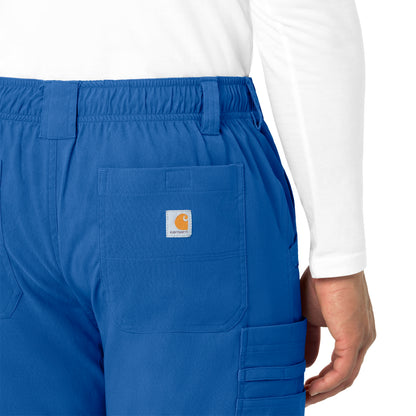 Rugged Flex Peak C55037 Men's Straight Leg Cargo Scrub Pants Royal Model Image Alternate | Carhartt