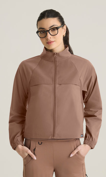 Grey's Anatomy Knits GRSJ940 Crystal Jacket Brownstone - front