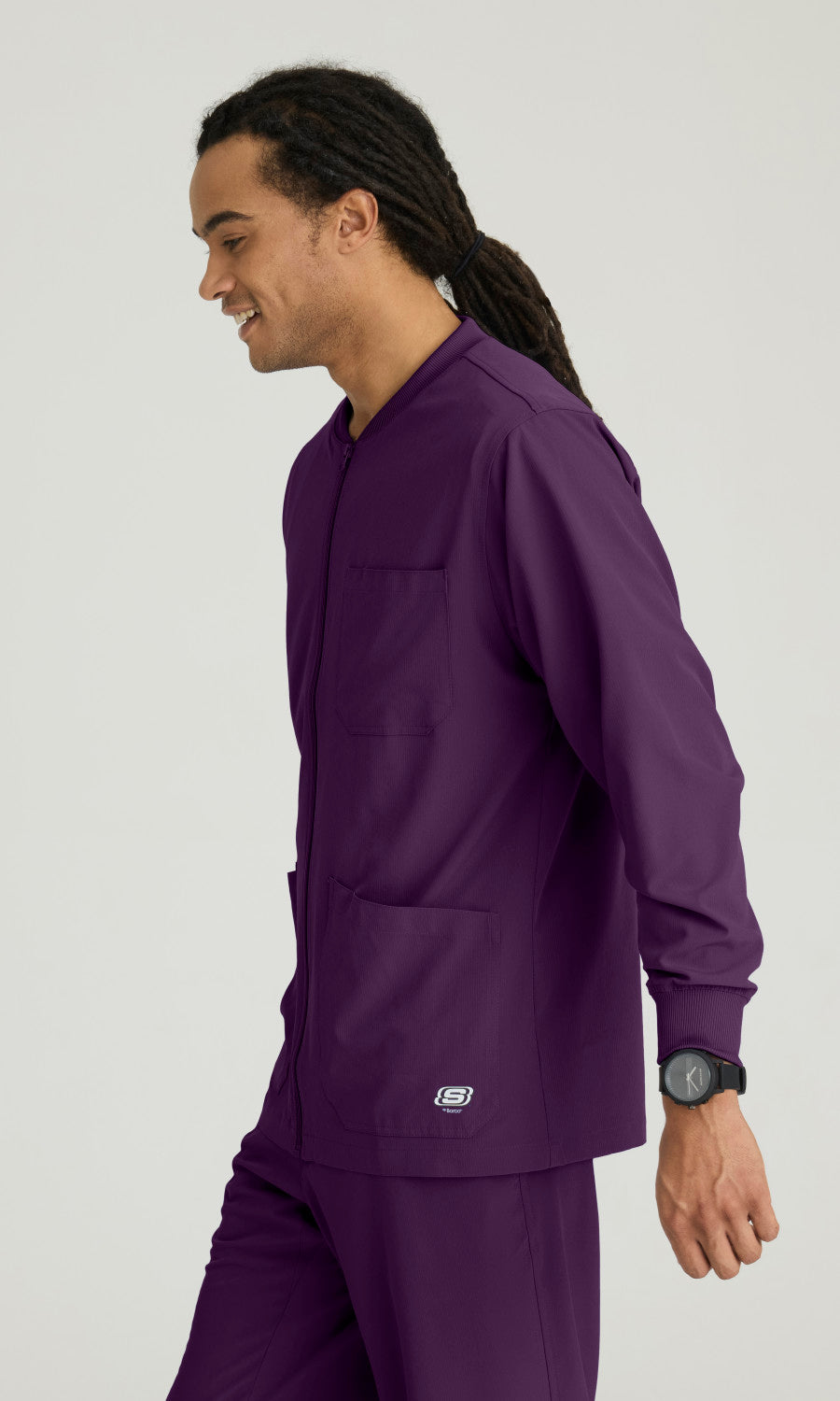 Skechers SK0408 Structure Scrub Jacket Eggplant