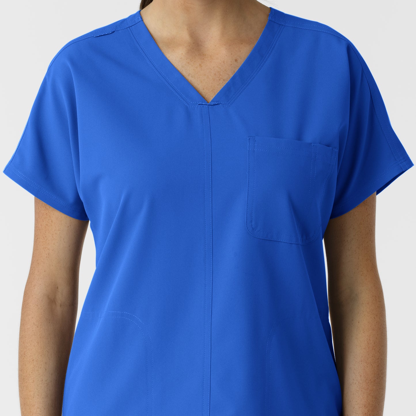 NURTUR 6280 Women's Drop Shoulder Tunic Scrub Top Royal