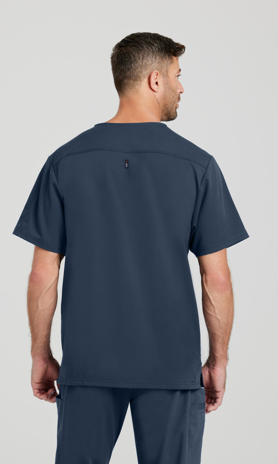Grey's Anatomy Stretch GRST079 Murphy Scrub Top Steel