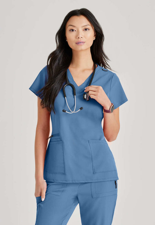 Barco Unify BUT167 Purpose Scrub Top Ciel Blue