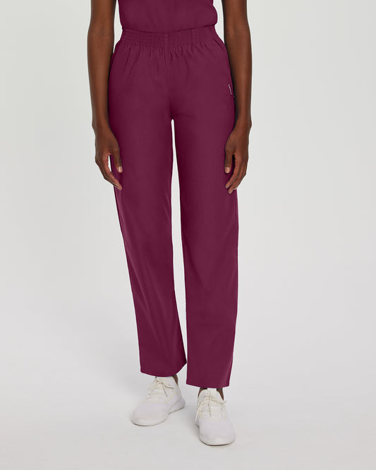 Essentials 8327 Women's Scrub Pants Wine Image