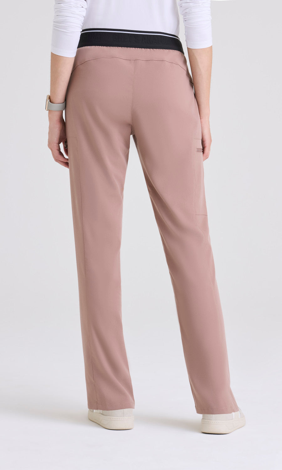 Greys Anatomy Spandex Stretch GRSP500 Women's Kim Pant in Warm Mocha by Barco Model Image Back