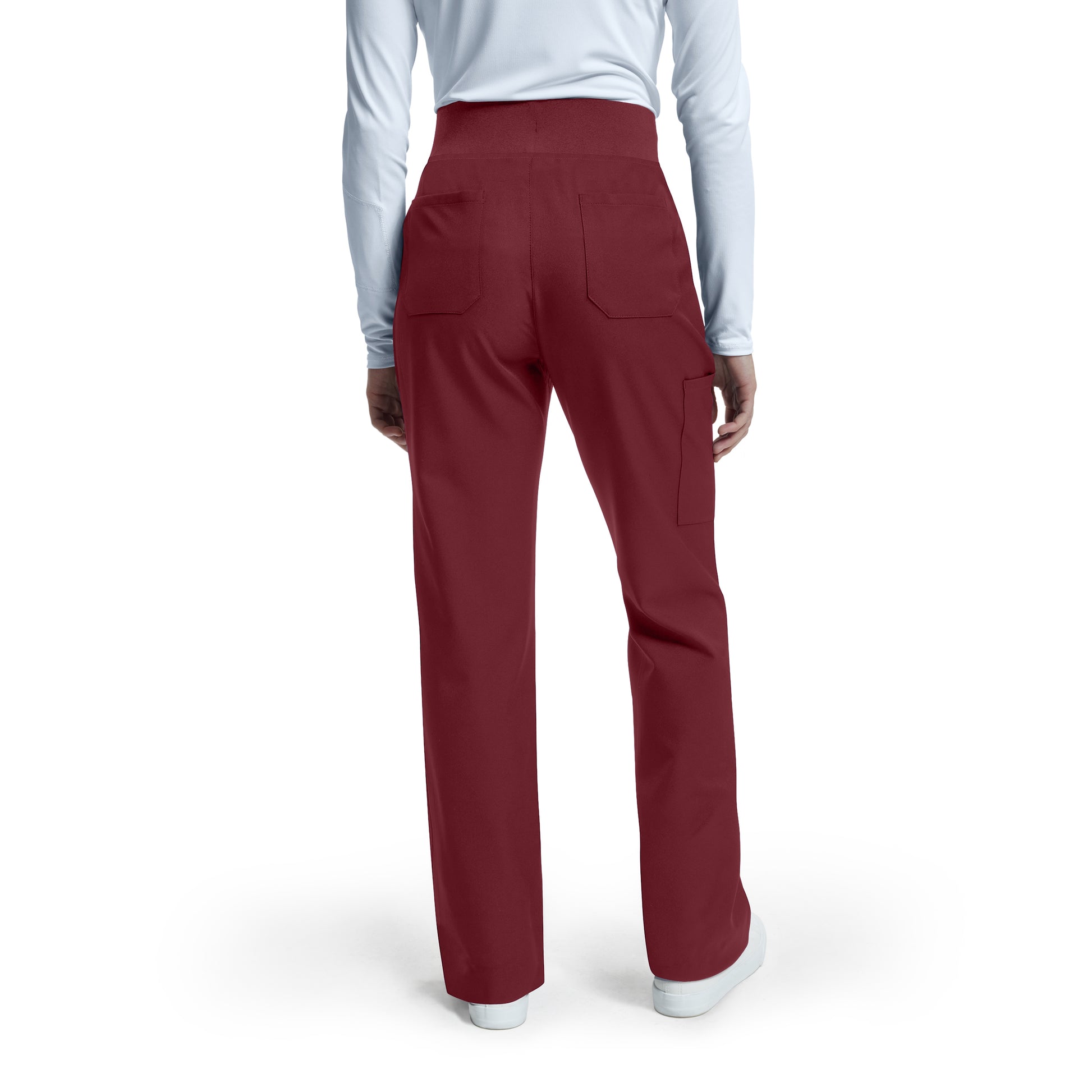 VIBE WB421 Women's Cargo Scrub Pants Wine Image