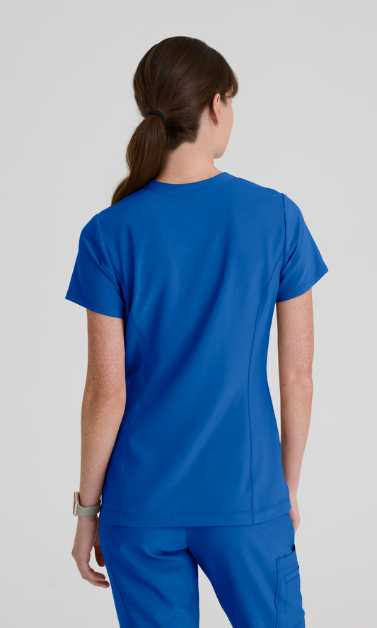 Grey's Anatomy Evolve GSST298 Women's Sky Top in New Royal by Barco Model Image Back