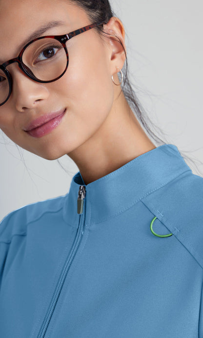 Cleveland Clinic Grey's Anatomy Evolve GSSW886 Virtue Scrub Jacket Ciel Blue