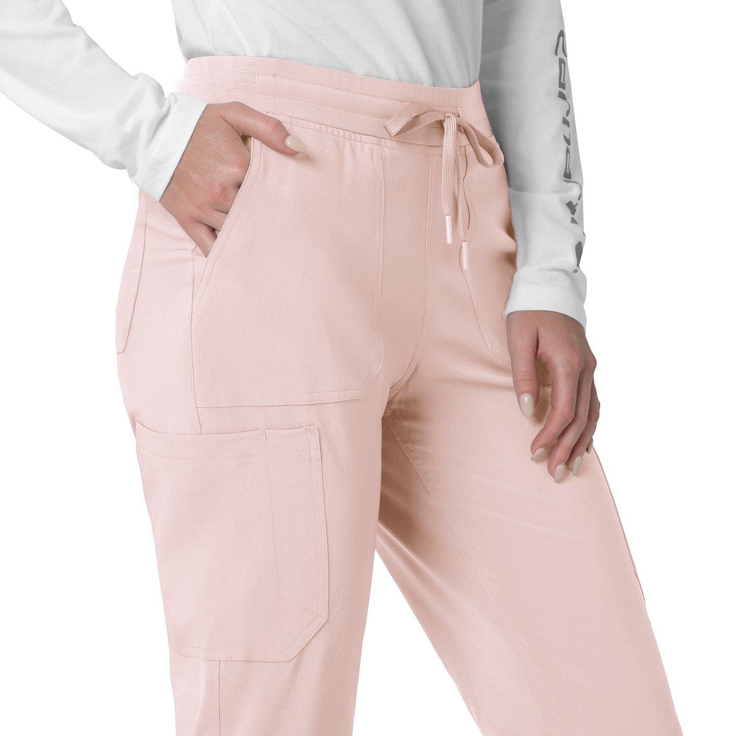 Force Cross-Flex C53110 Women's Cargo Jogger Scrub Pants Soft Rose