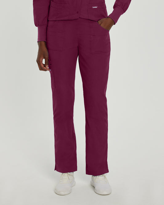 Essentials 8380 Women's Cargo Scrub Pants Wine Image