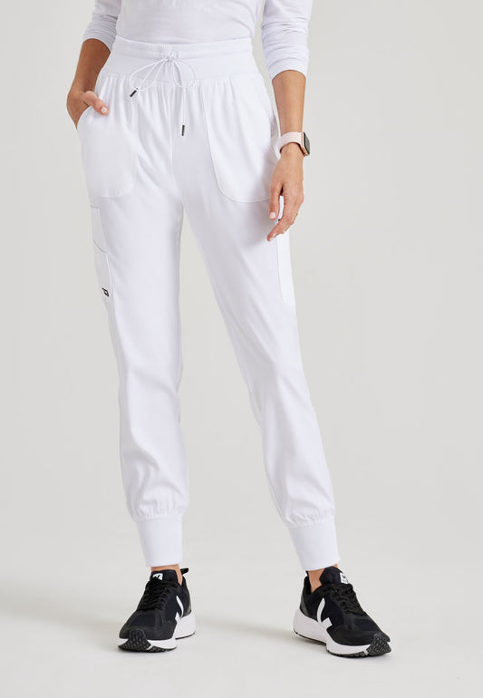 Greys Anatomy Stretch GRSP527 Carly Jogger White