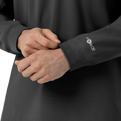 Force Cross-Flex C16610 Men's Crew Neck Long Sleeve Scrub Top Black