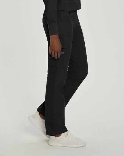 Essentials 8380 Women's Cargo Scrub Pants Black Image