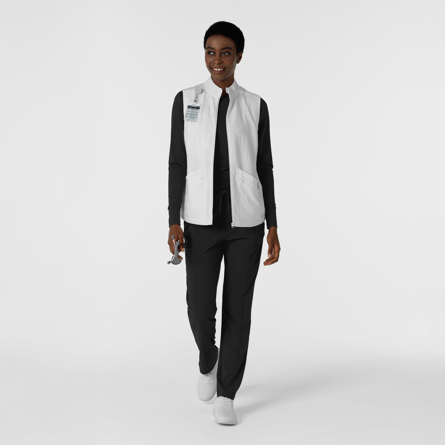 Layers 8214 Women's Everything Everywhere Scrub Vest White