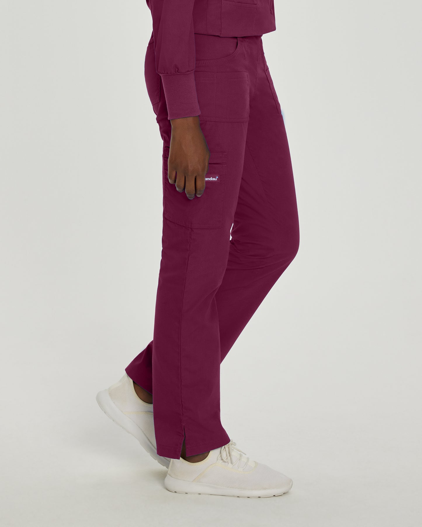 Essentials 8380 Women's Cargo Scrub Pants Wine Image