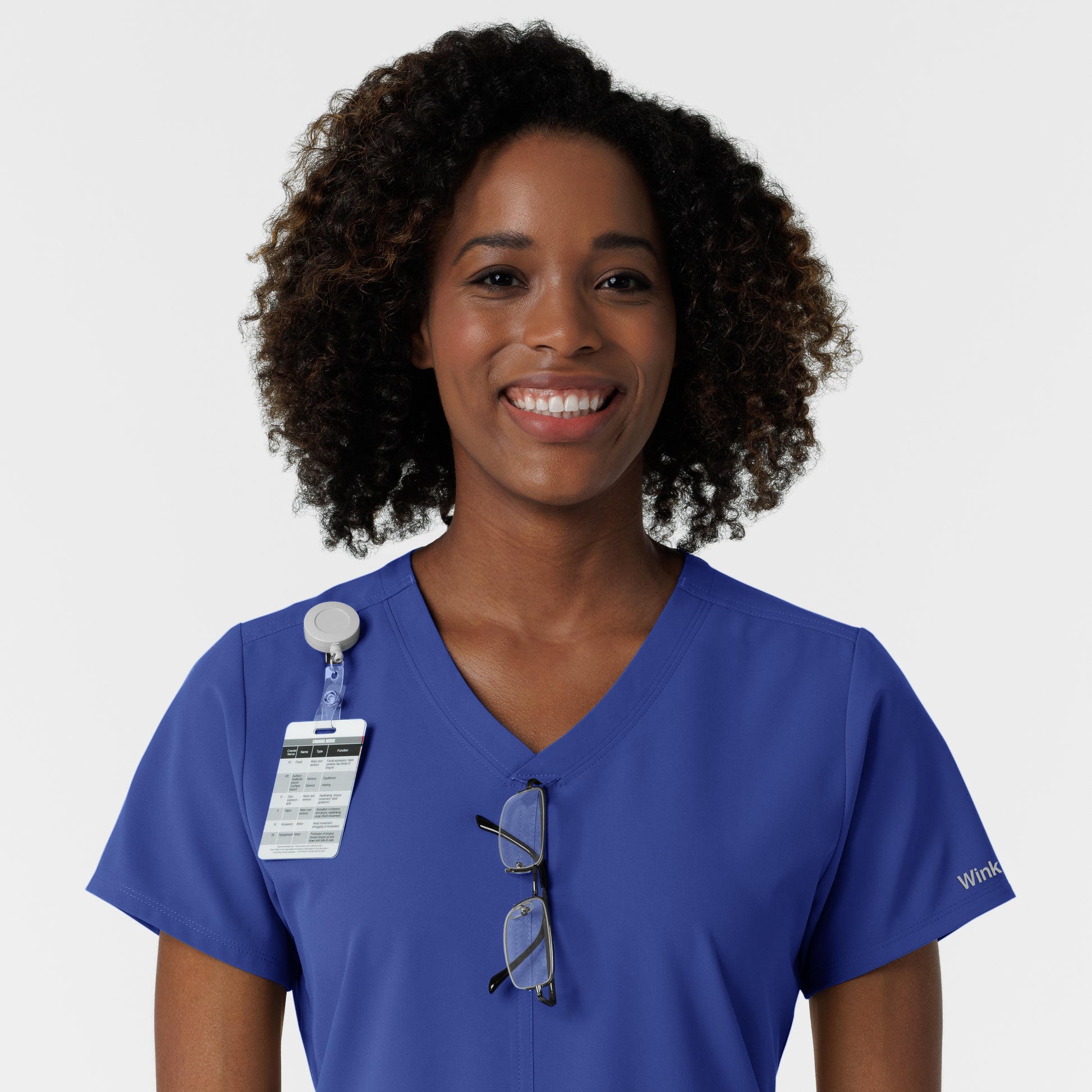 NURTUR 6180 Women's V-Neck Scrub Top Galaxy Blue