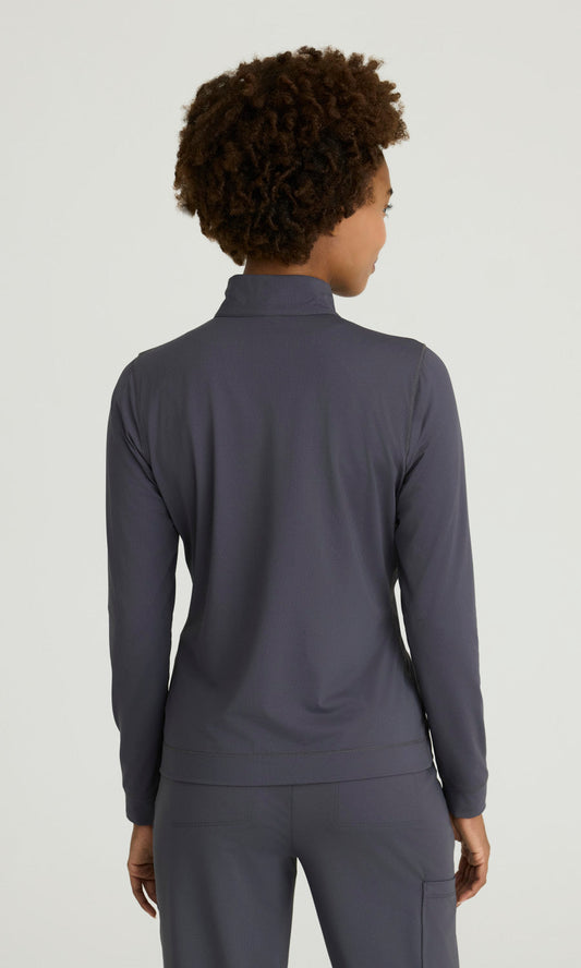 Skechers Slip-ins SKT274 Atlas Quarter Zip Knit Top Pewter