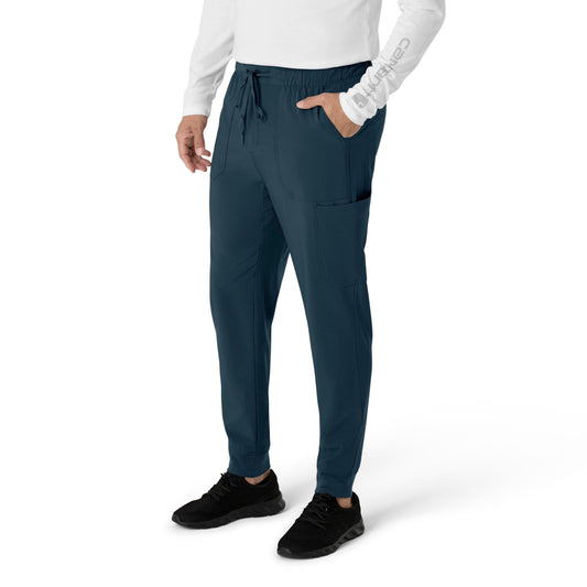 Force Cross-Flex C56310 Men's Jogger Scrub Pants Navy Model Image Right Side | Carhartt