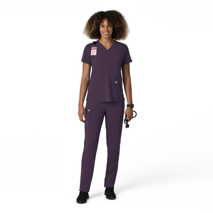 Force Cross-Flex C53210 Straight Leg Cargo Scrub Pants Black Plum Model Image Alternate | Carhartt