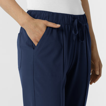 RENEW 5154 Women's Pintuck Scrub Pants Navy