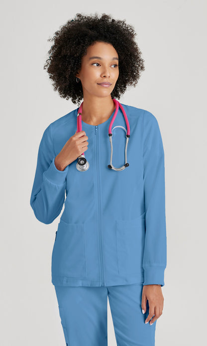 Grey's Anatomy Stretch GRSW873 Gianna Warmup Ciel Blue