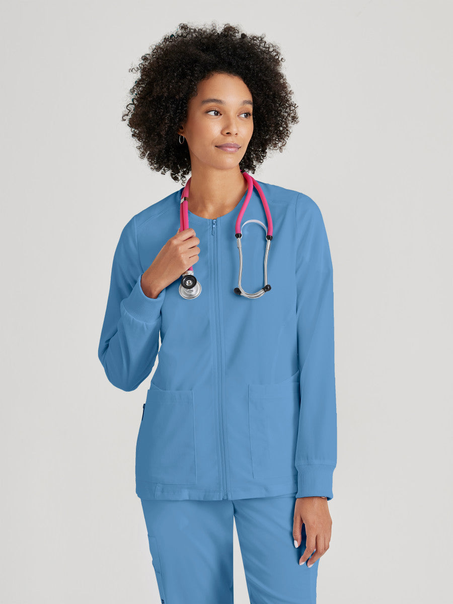 Greys Anatomy Stretch GRSW873 Gianna Warmup Ciel Blue