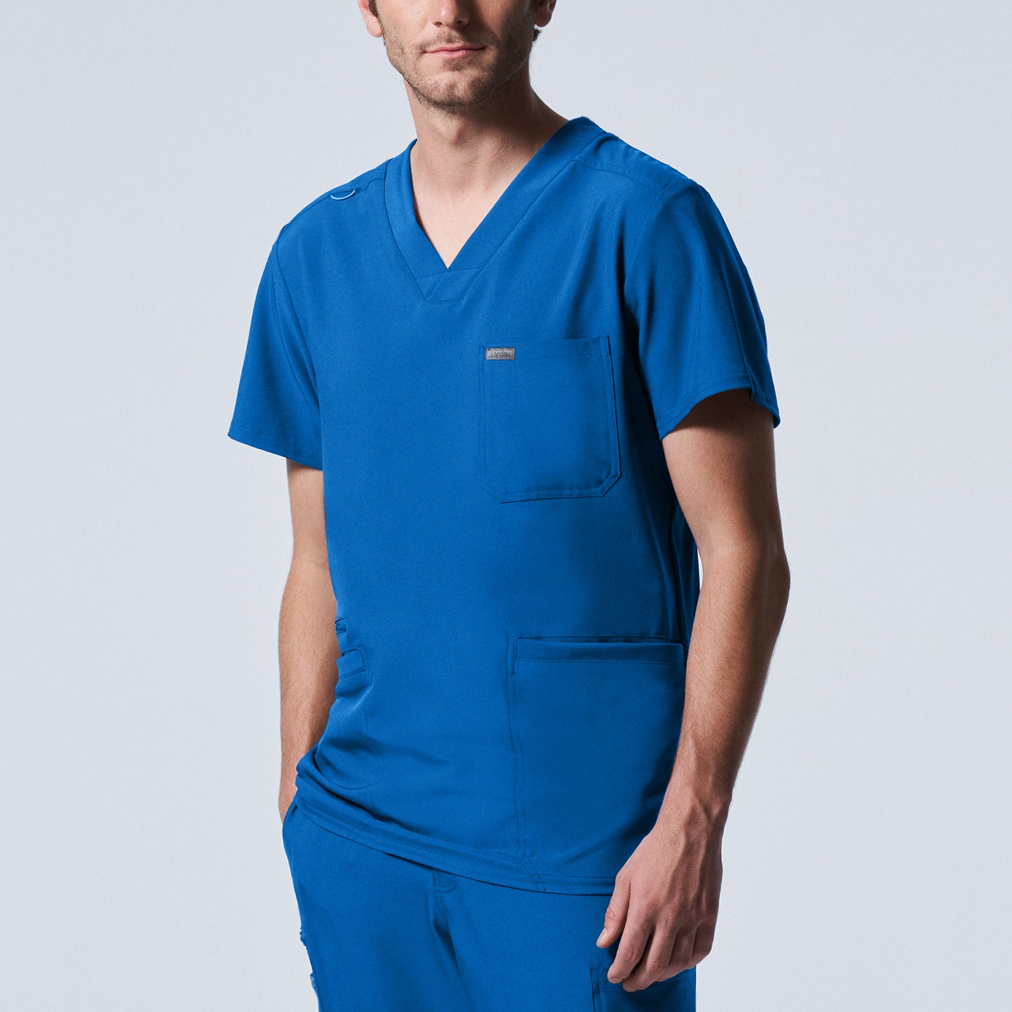 Forward LT110 Men's 4 Pocket V Neck Scrub Top Royal Image