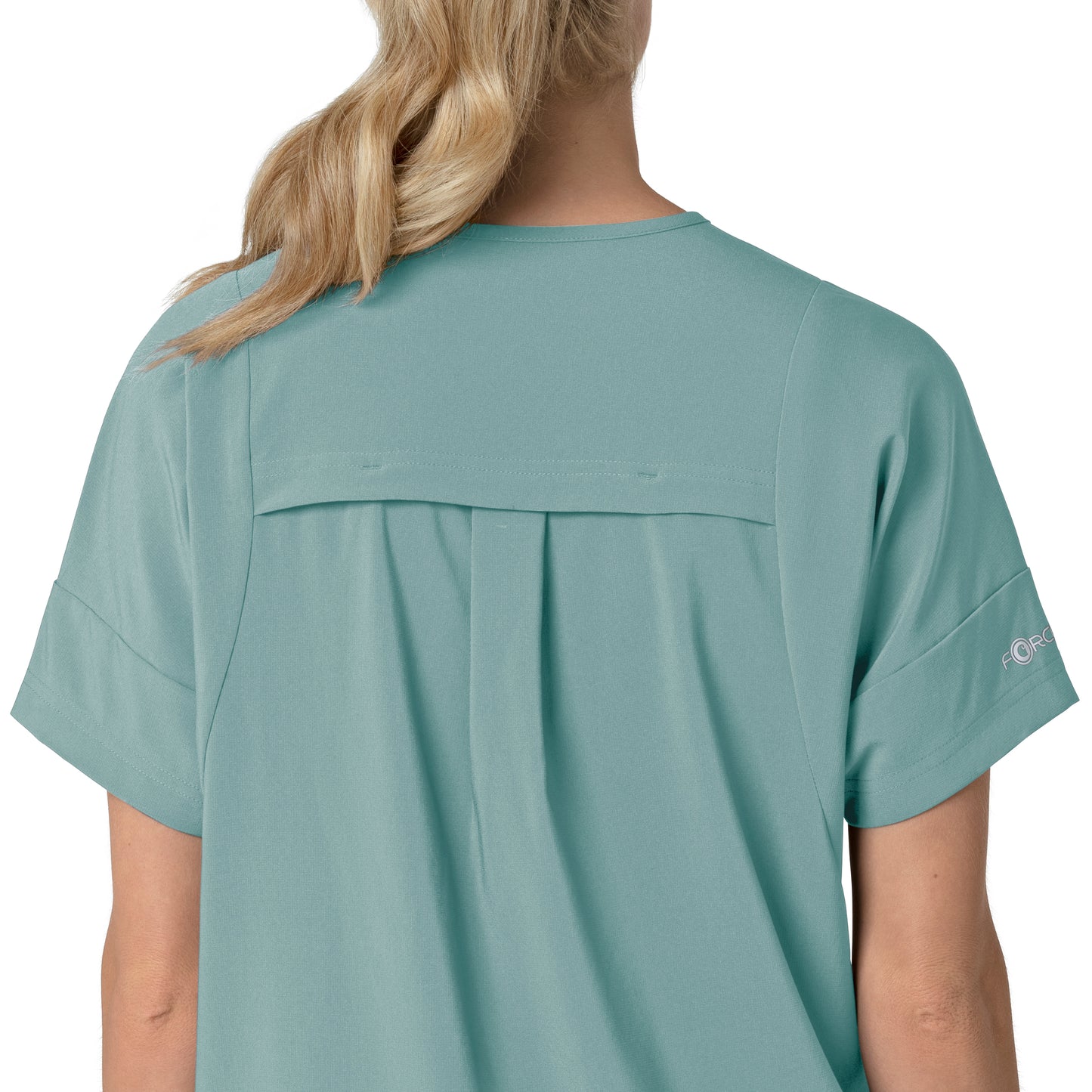 Force Cross-Flex C13110 Oversized V-Neck Scrub Top Summer Blue Model Image Alternate | Carhartt