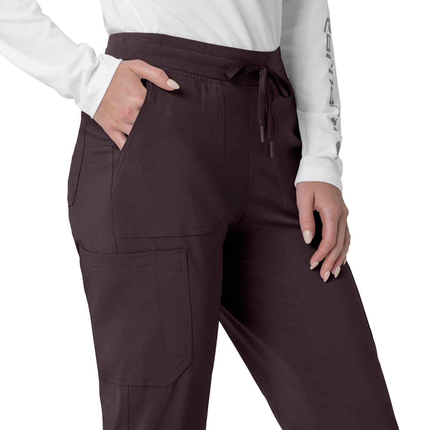 Force Cross-Flex C53110 Women's Cargo Jogger Scrub Pants Dark Sepia