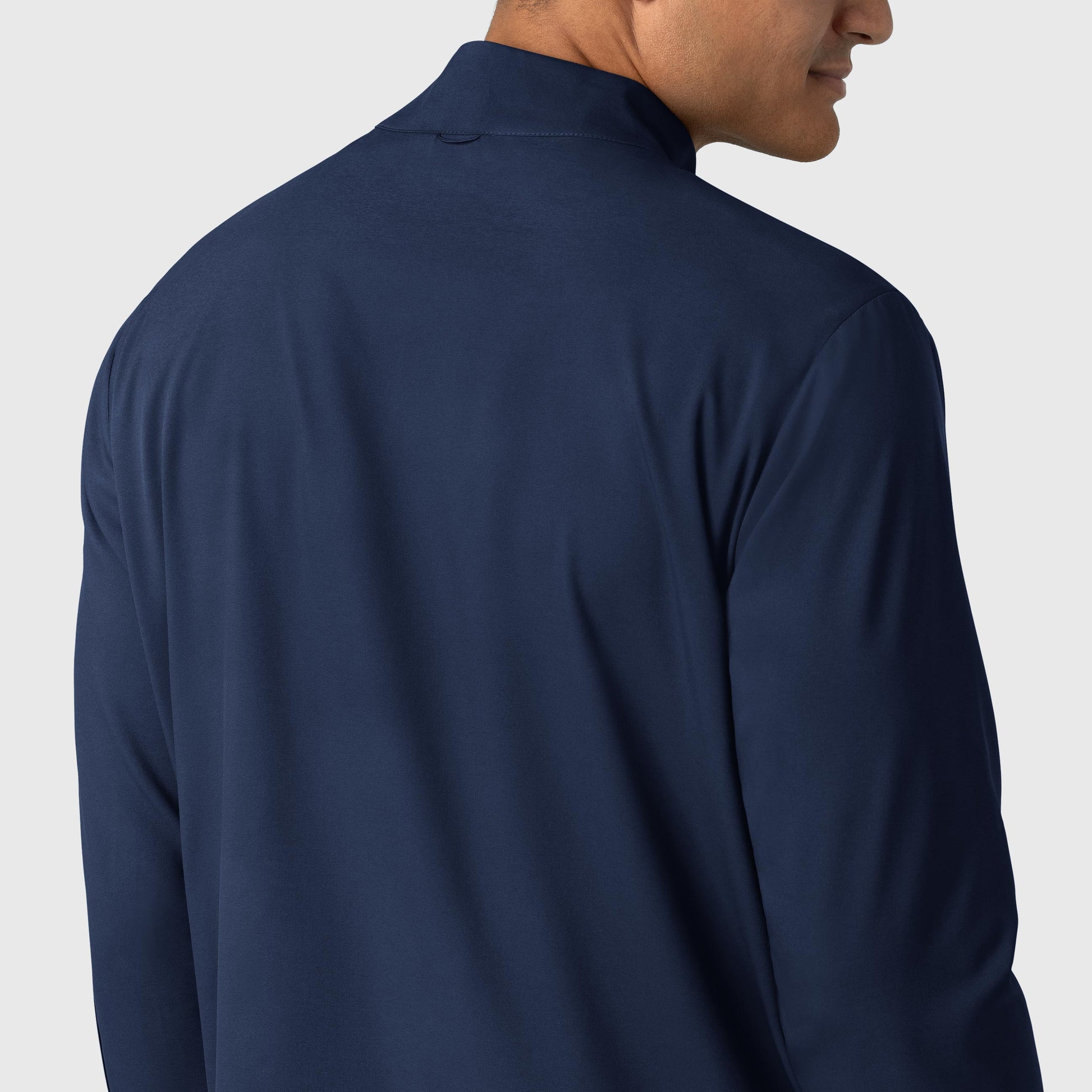 Boundless 8351 Men's Warm Up Scrub Jacket Navy Model Image Alternate | Wink