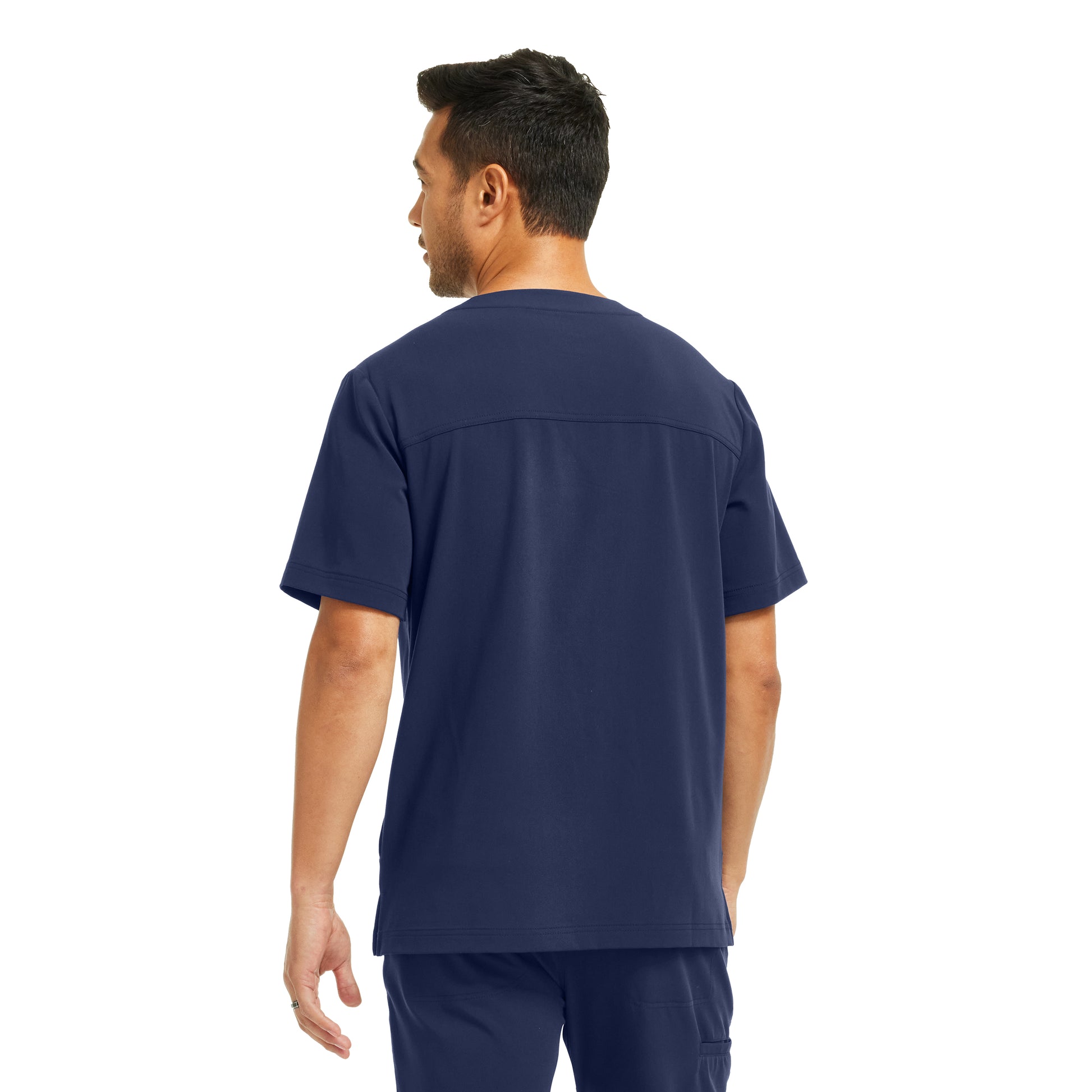 CRFT WT151 Men's 4 Pocket V Neck Scrub Top Navy Image