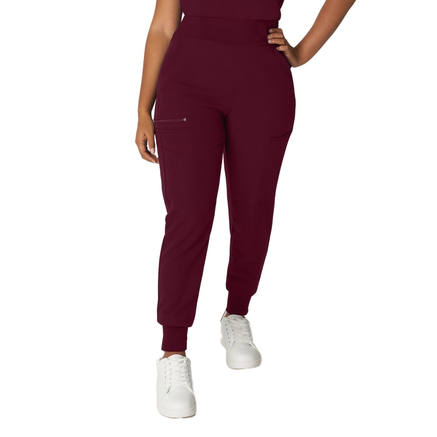 V-Tess WB410 Women's Jogger Scrub Pants Wine Image