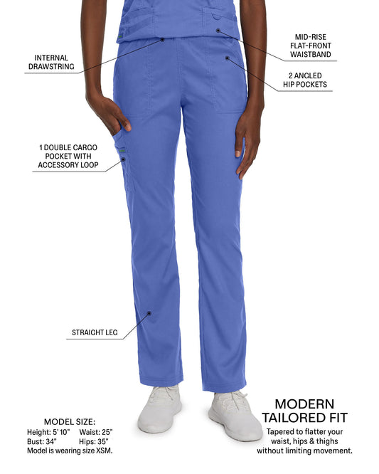 ProFlex 2042 Women's Cargo Scrub Pants Steel Image