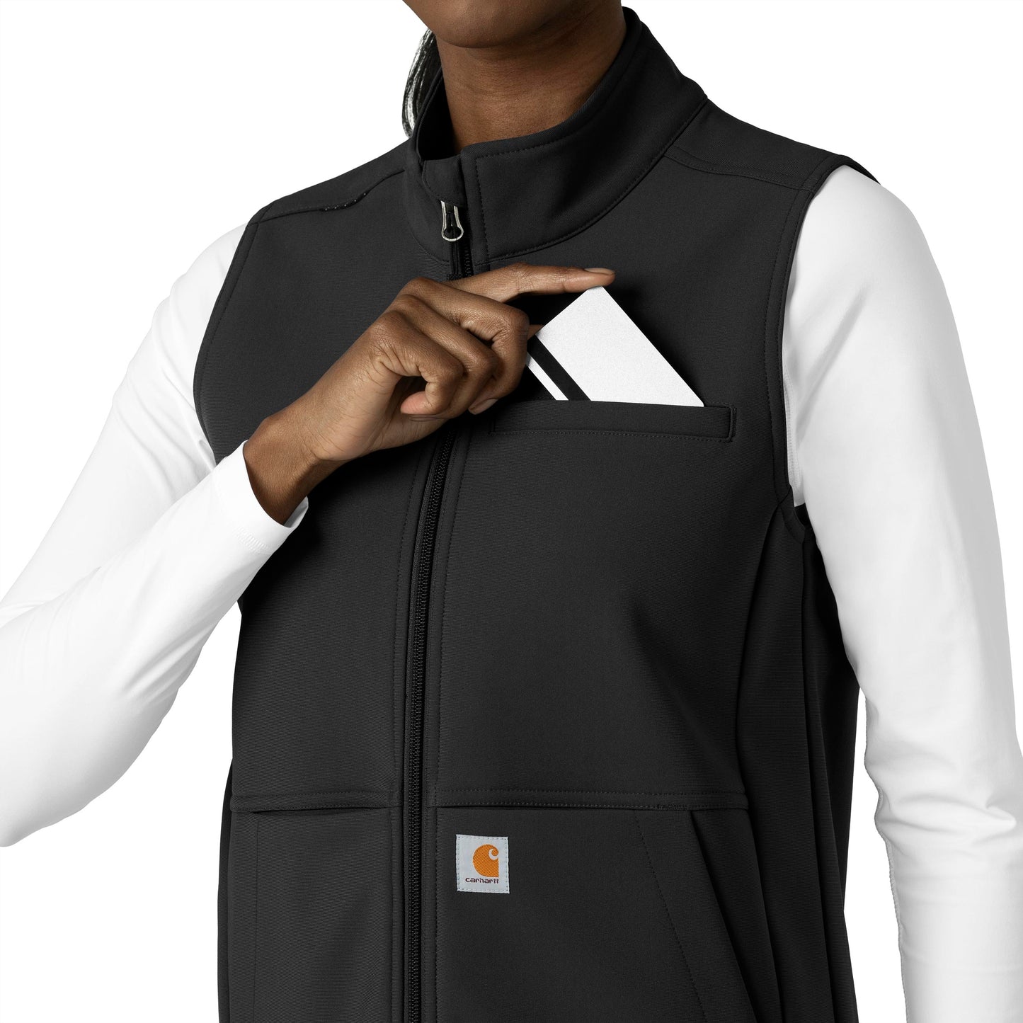 Rugged Flex C83023 Bonded Fleece Vest Black Model Image Alternate | Carhartt