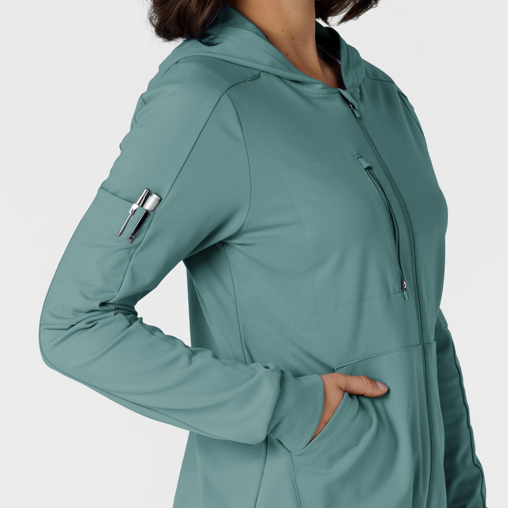 RENEW Knit 8159 Women’s Zip Hoodie Vintage Teal