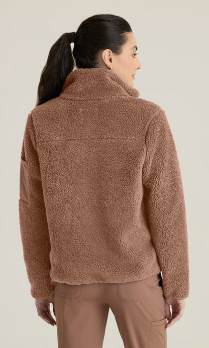 Grey's Anatomy Stretch GRSJ941 Carol Sherpa Jacket Brownstone - back