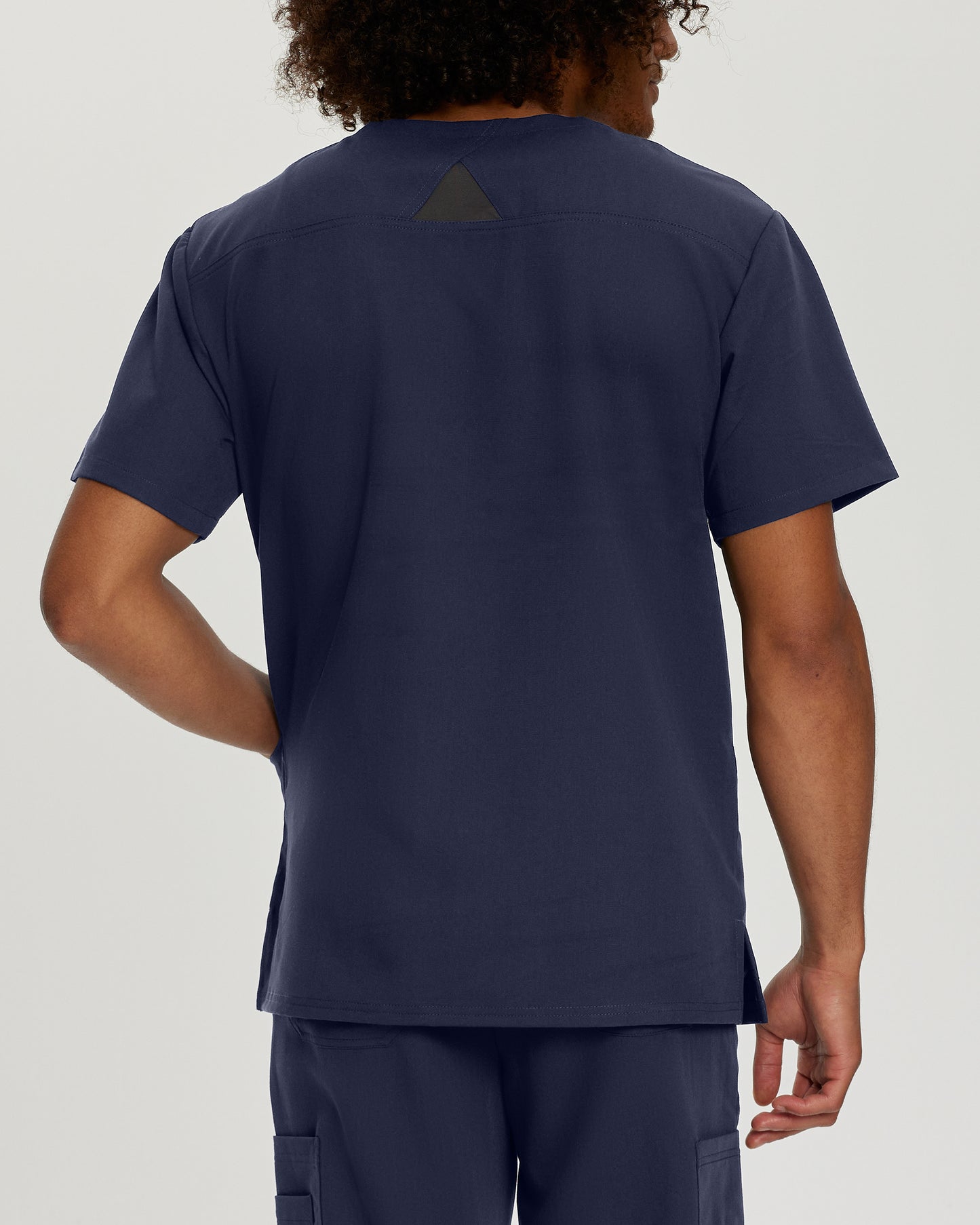 V-Tess 2207 Men's 3 Pocket V Neck Scrub Top Navy Image