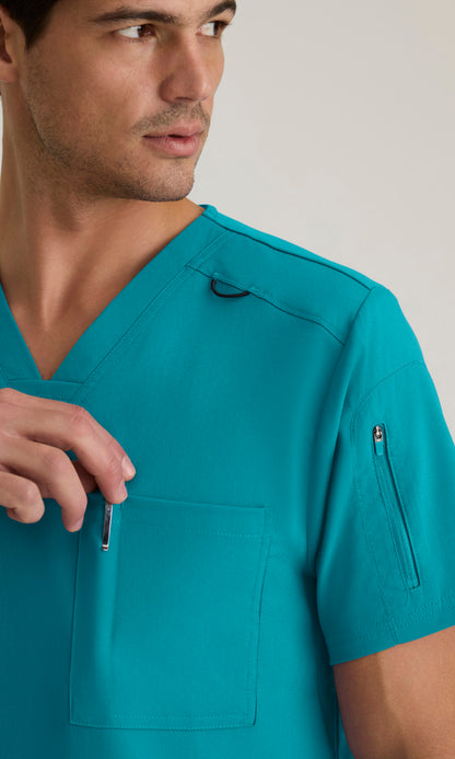 Grey's Anatomy Stretch GRST079 Murphy Scrub Top Teal