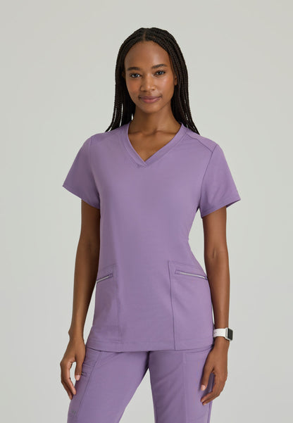 Barco One Performance Knits BOT209 Victory Knit Scrub Top Dusty Lavender