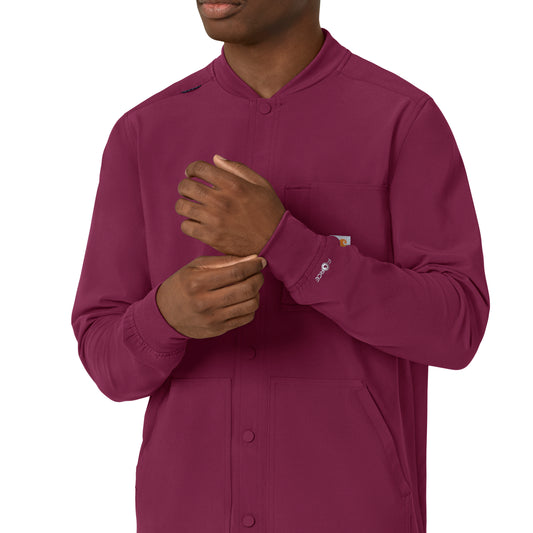 Force Cross-Flex C86210 Men's Shirt Jacket Wine Model Image Left Side | Carhartt