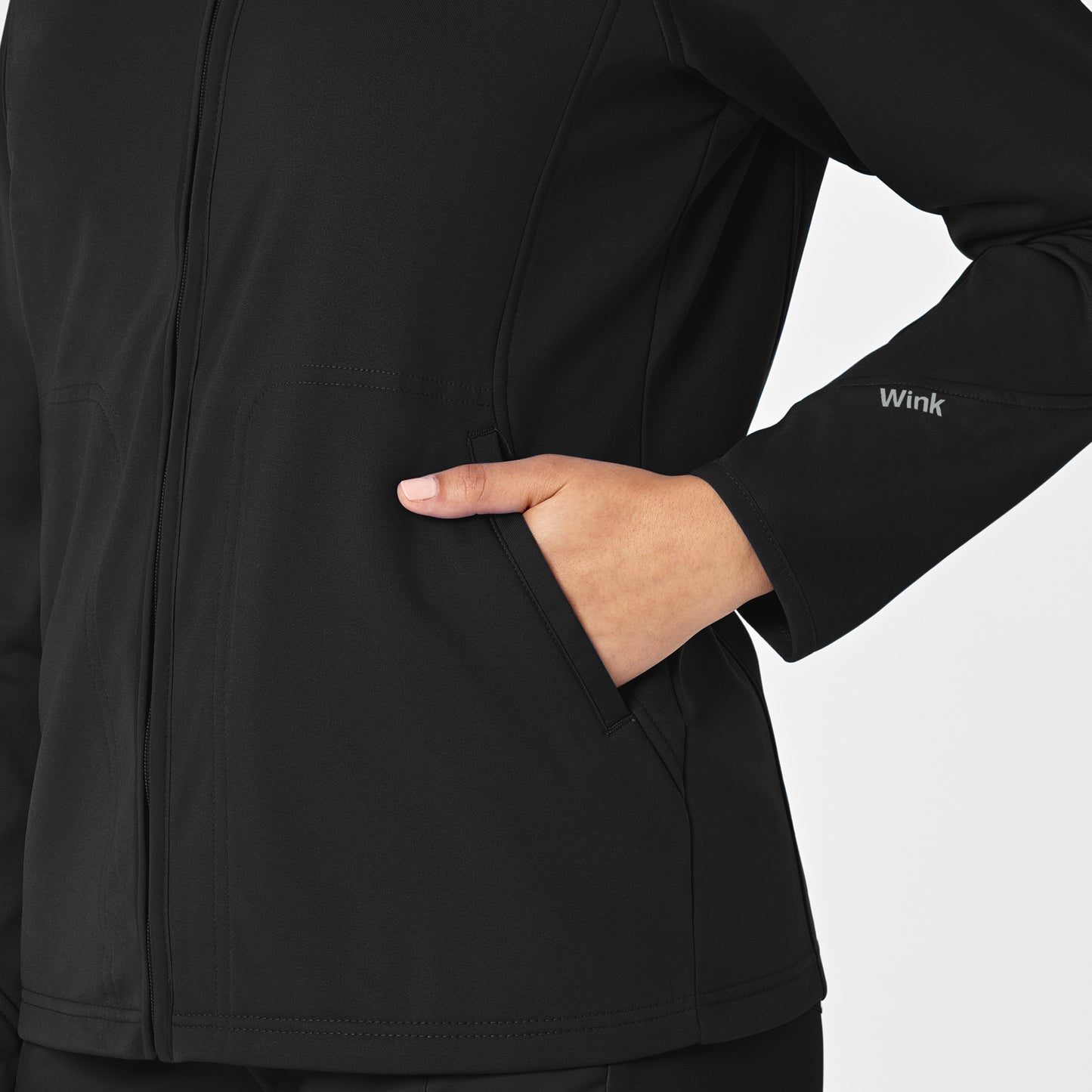 Layers 8209 Fleece Full Zip Jacket Black Model Image Alternate | Wink