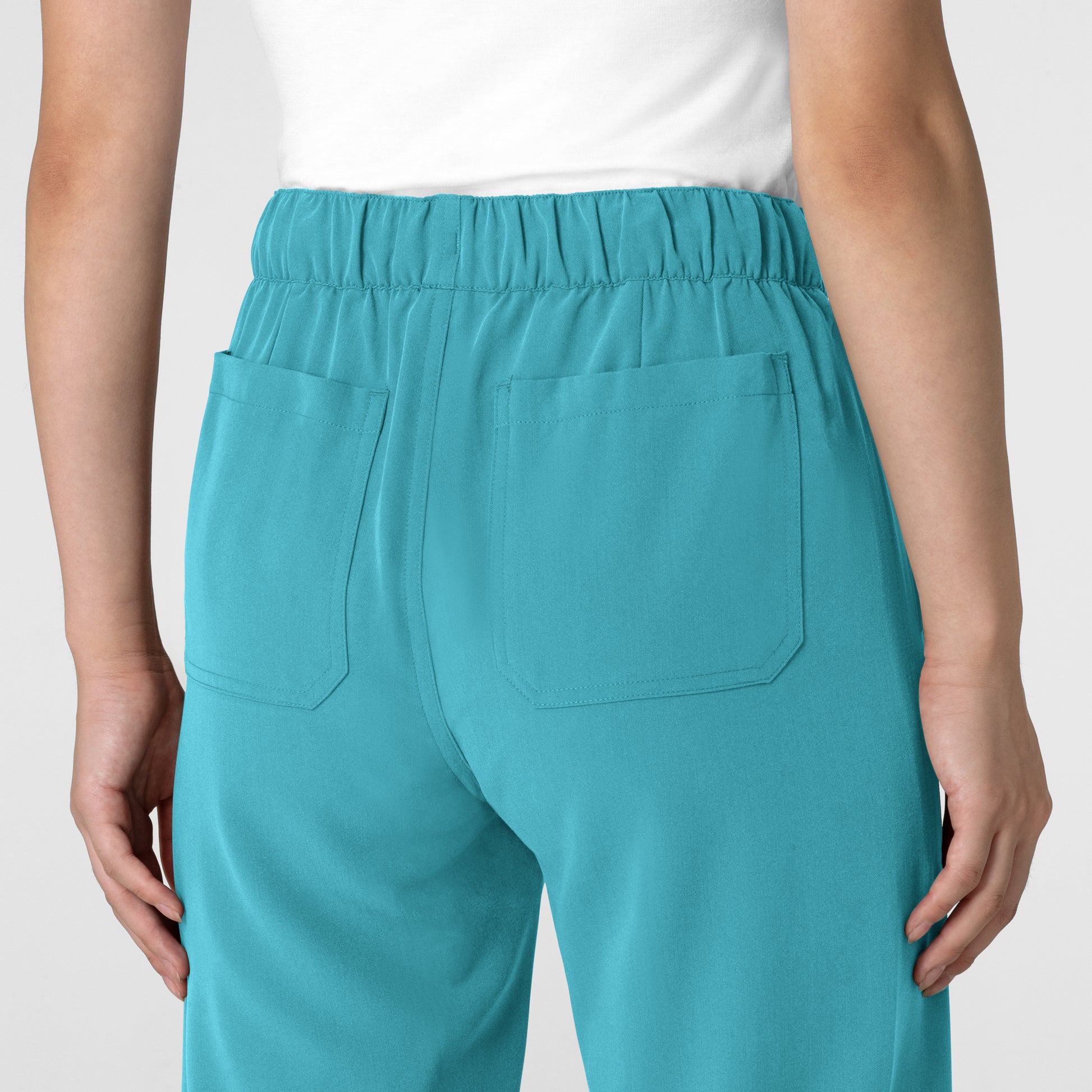 Nova 5232 Stovepipe High-Low Hem Scrub Pant Teal Blue Model Image Alternate | Wink