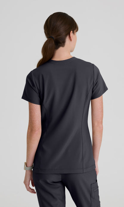 Grey's Anatomy Evolve GSST298 Women's Sky Top in Steel by Barco Model Image Back