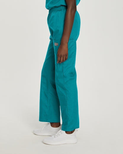 Scrub Zone 83221 Women's Cargo Scrub Pants Teal Image