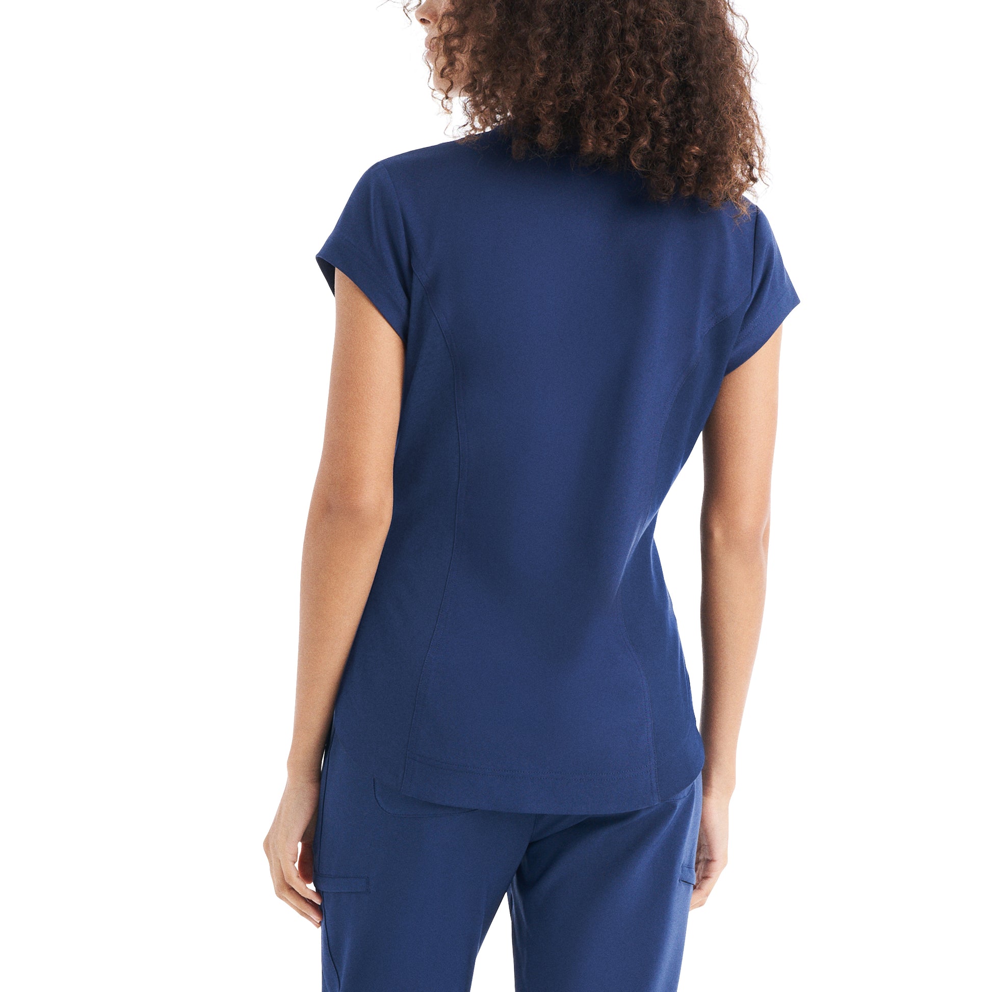 CRFT WT128 Women's 1 Pocket V Neck Scrub Top Navy Image