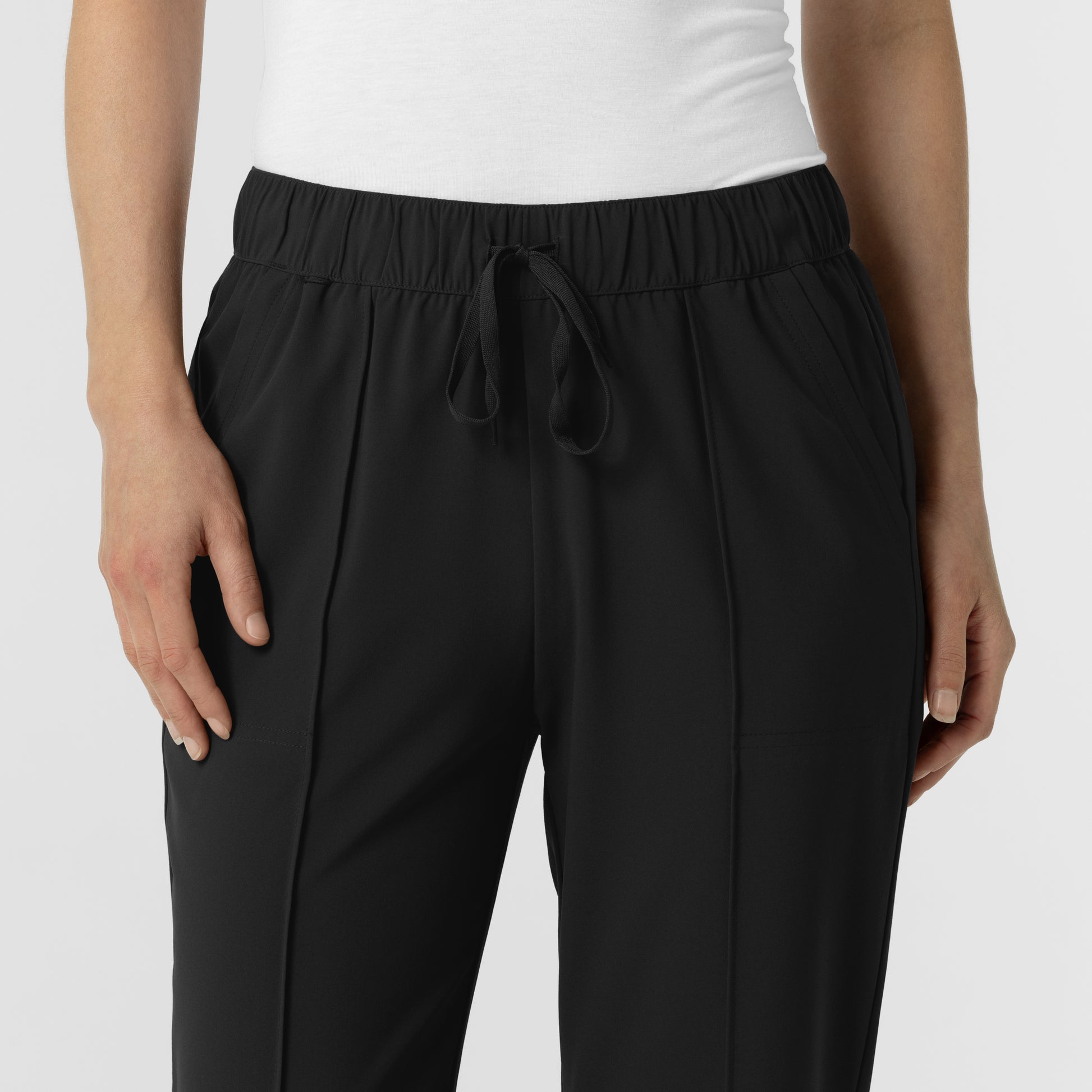 RENEW 5154 Women's Pintuck Scrub Pants Black