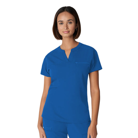 V-Tess WT114 Women's 1 Pocket V Neck Scrub Top Royal Image