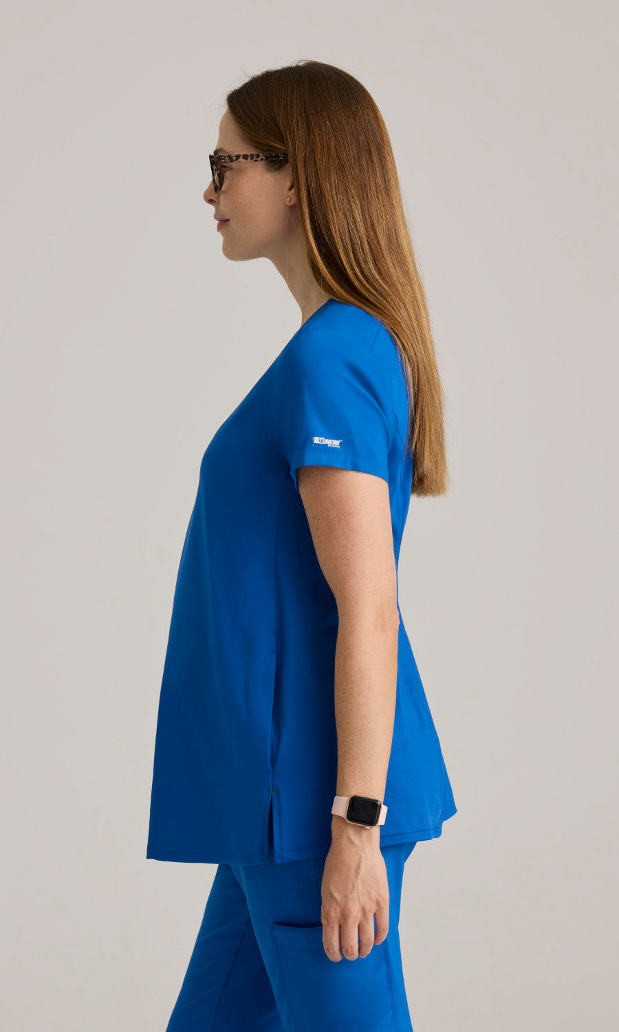 Grey's Anatomy Evolve GSST262 Promise Maternity Scrub Top New Royal