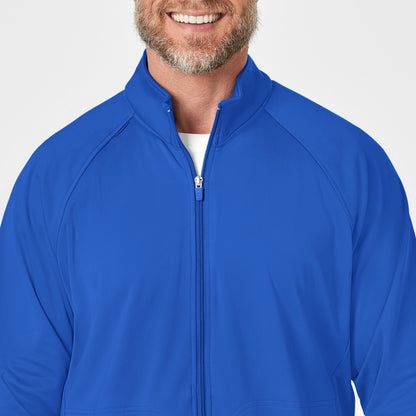 Layers 8309 Men's Fleece Full Zip Jacket Royal Model Image Left Side | Wink