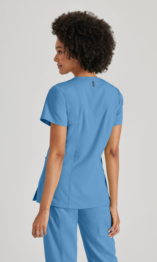 Grey's Anatomy Stretch GRST001 Kim Scrub Top Ciel Blue