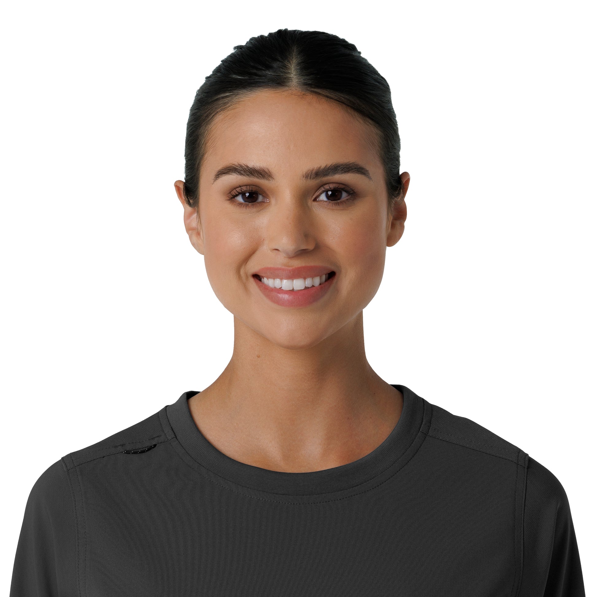 Force Cross-Flex C13610 Women's Crew Neck Long Sleeve Scrub Top Black